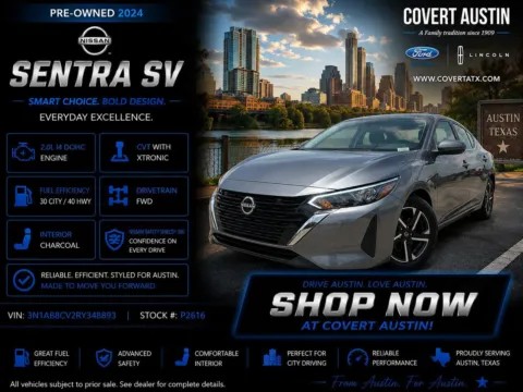 Gray 2024 Nissan Sentra SV for sale in Austin, TX
