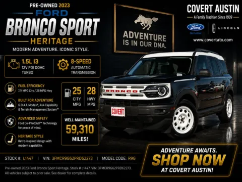 Black 2023 Ford Bronco Sport Heritage for sale in Austin, TX