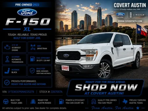 White 2022 Ford F-150 XL for sale in Austin, TX