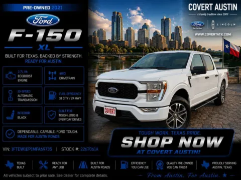 White 2021 Ford F-150 XL for sale in Austin, TX