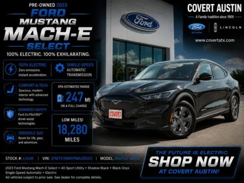 Black 2023 Ford Mustang Mach-E Select for sale in Austin, TX