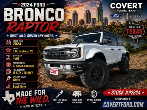 White 2024 Ford Bronco Raptor for sale in Austin, TX