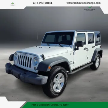 Gray 2015 Jeep Wrangler Unlimited Sport SUV 4D for sale in Orlando, FL