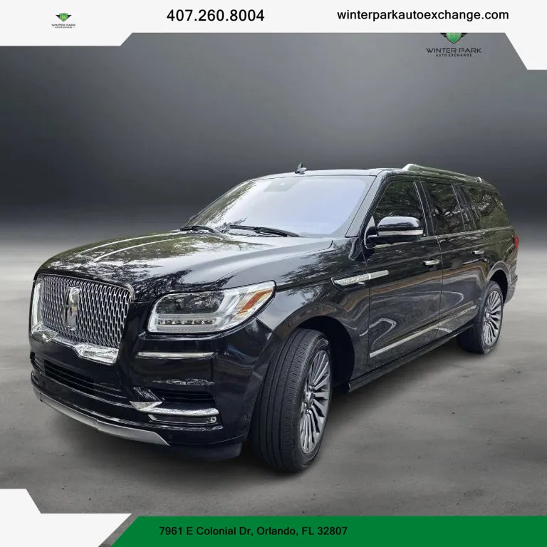 Black 2019 Lincoln Navigator L Reserve Sport Utility 4D for sale in Orlando, FL
