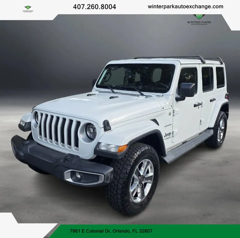 Green 2018 Jeep Wrangler Unlimited All New Sahara Sport Utility 4D for sale in Orlando, FL