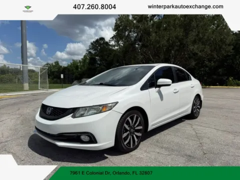 White 2015 Honda Civic EX-L Sedan 4D for sale in Orlando, FL