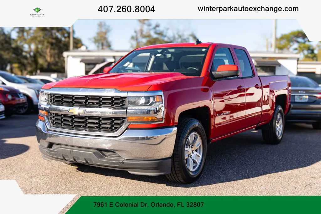 Blue 2018 Chevrolet Silverado 1500 Double Cab LT Pickup 4D 6 1/2 ft for sale in Orlando, FL