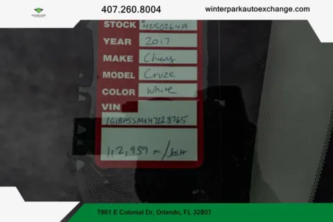 Blue 2017 Chevrolet Cruze Premier Sedan 4D for sale in Orlando, FL