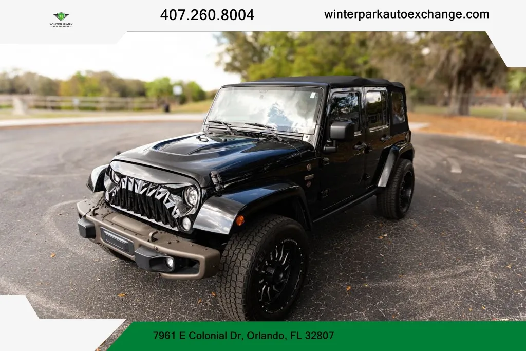 Blue 2017 Jeep Wrangler Unlimited 75th Anniversary Edition Sport Utility 4D for sale in Orlando, FL