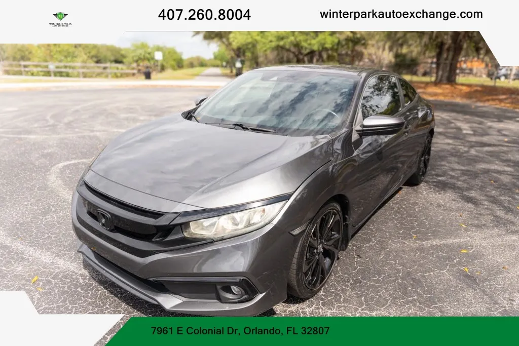 Beige 2020 Honda Civic Sport Coupe 2D for sale in Orlando, FL