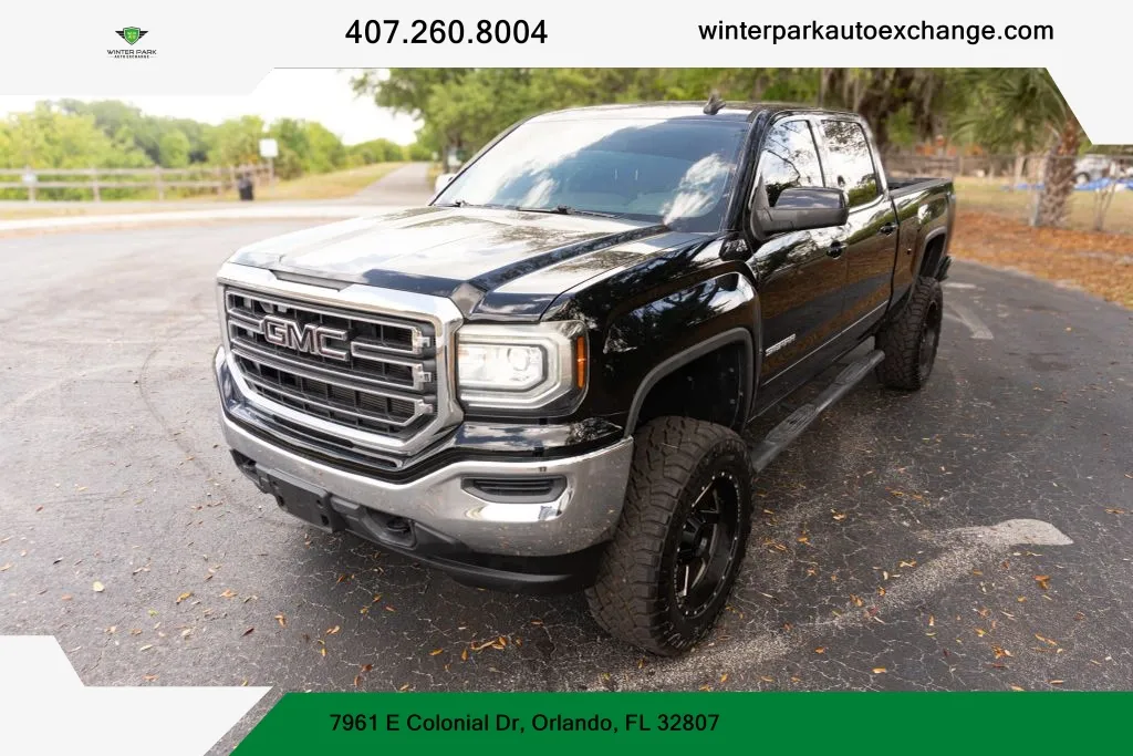 Black 2016 GMC Sierra 1500 Crew Cab SLE Pickup 4D 6 1/2 ft for sale in Orlando, FL