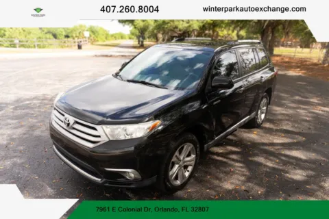 Black 2013 Toyota Highlander Limited Sport Utility 4D for sale in Orlando, FL
