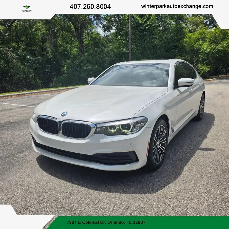 White 2019 BMW 5 Series 530i xDrive Sedan 4D for sale in Orlando, FL