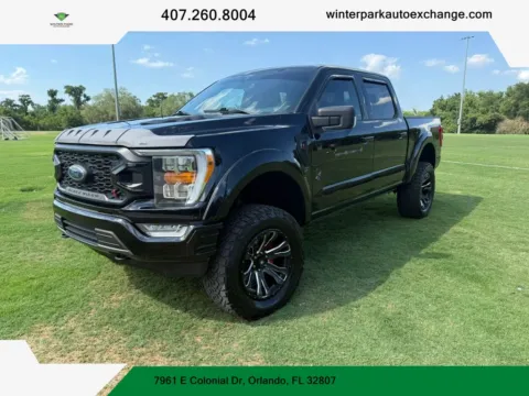 Black 2021 Ford F-150 SuperCrew Cab Black Widow XLT Pickup 4D 5 1/2 ft for sale in Orlando, FL