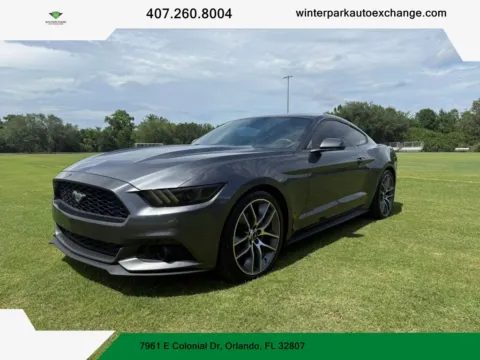 Gray 2015 Ford Mustang EcoBoost Premium Coupe 2D for sale in Orlando, FL