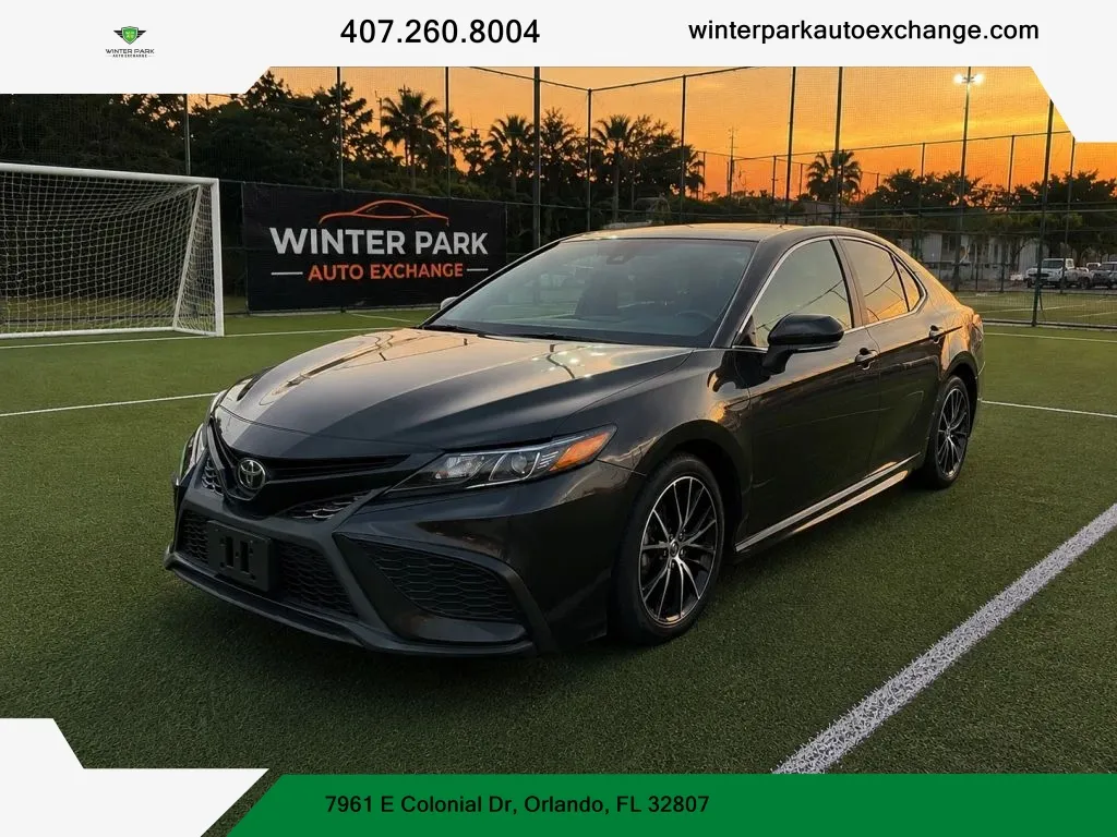 Black 2021 Toyota Camry SE Sedan 4D for sale in Orlando, FL