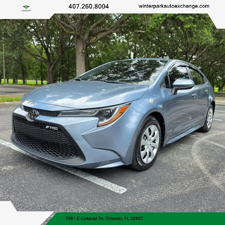 Blue 2021 Toyota Corolla LE Sedan 4D for sale in Orlando, FL