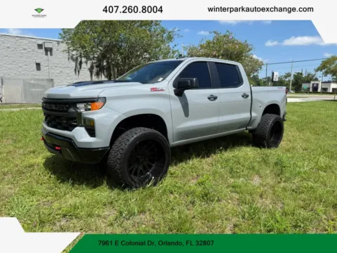 Blue 2024 Chevrolet Silverado 1500 Crew Cab Custom Trail Boss Pickup 4D 5 3/4 ft for sale in Orlando, FL