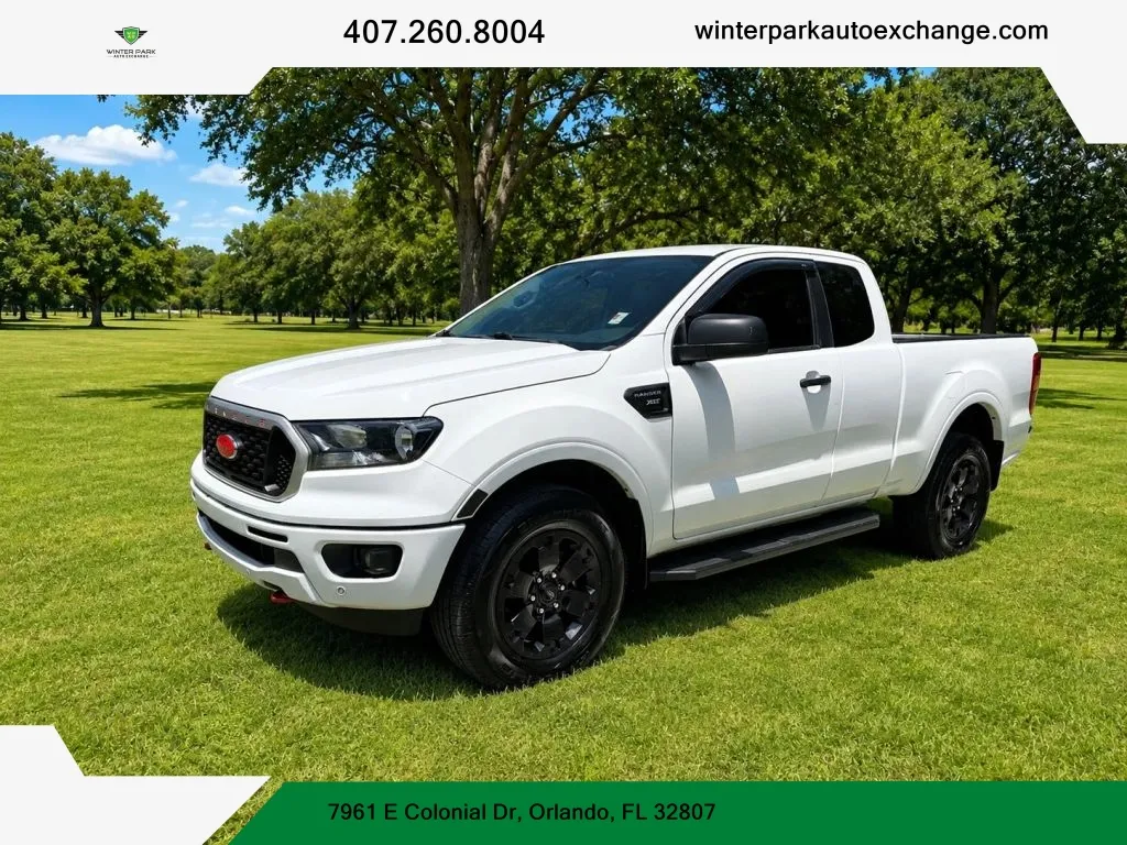 White 2019 Ford Ranger SuperCab XLT Pickup 2D 6 ft for sale in Orlando, FL