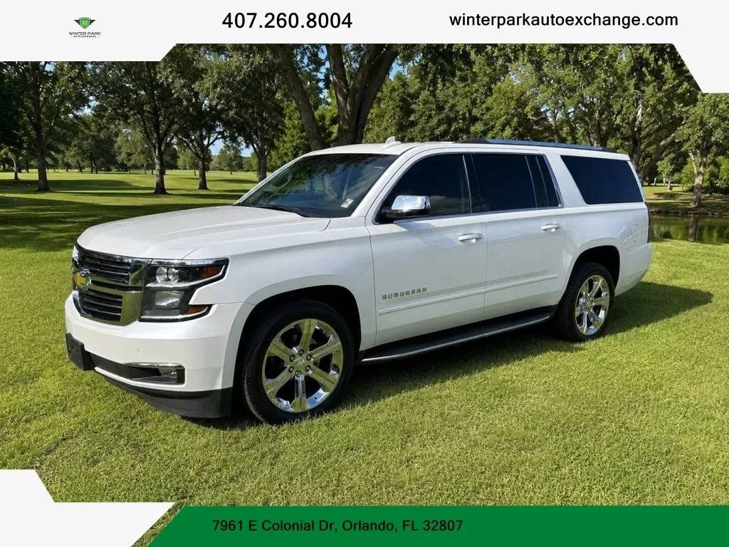 White 2017 Chevrolet Suburban Premier Sport Utility 4D for sale in Orlando, FL