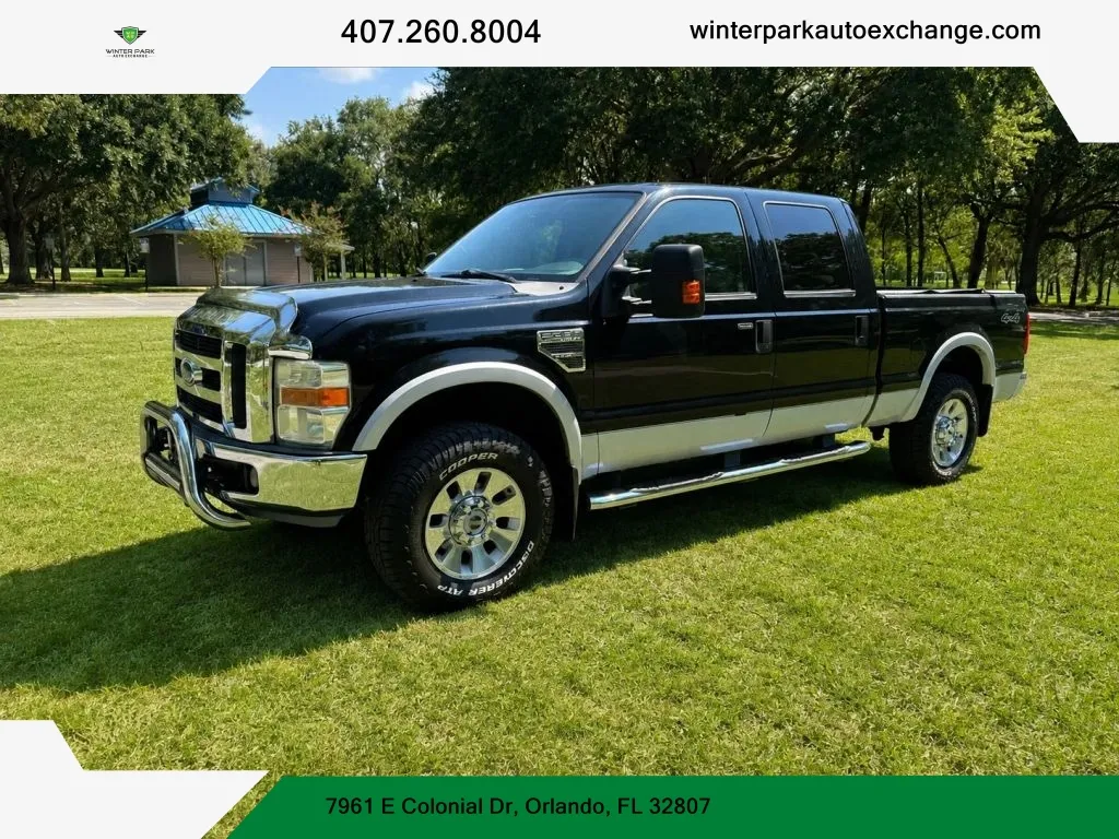 Black 2008 Ford F250 Super Duty Crew Cab XL Pickup 4D 8 ft for sale in Orlando, FL