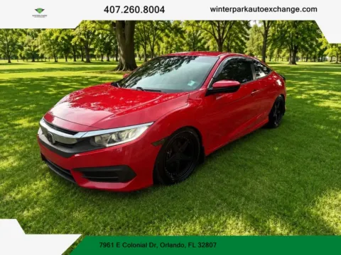 Red 2017 Honda Civic LX Coupe 2D for sale in Orlando, FL