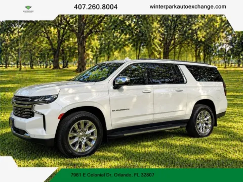 White 2021 Chevrolet Suburban Premier Sport Utility 4D for sale in Orlando, FL