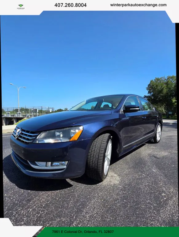 Black 2014 Volkswagen Passat 1.8T SEL Premium Sedan 4D for sale in Orlando, FL