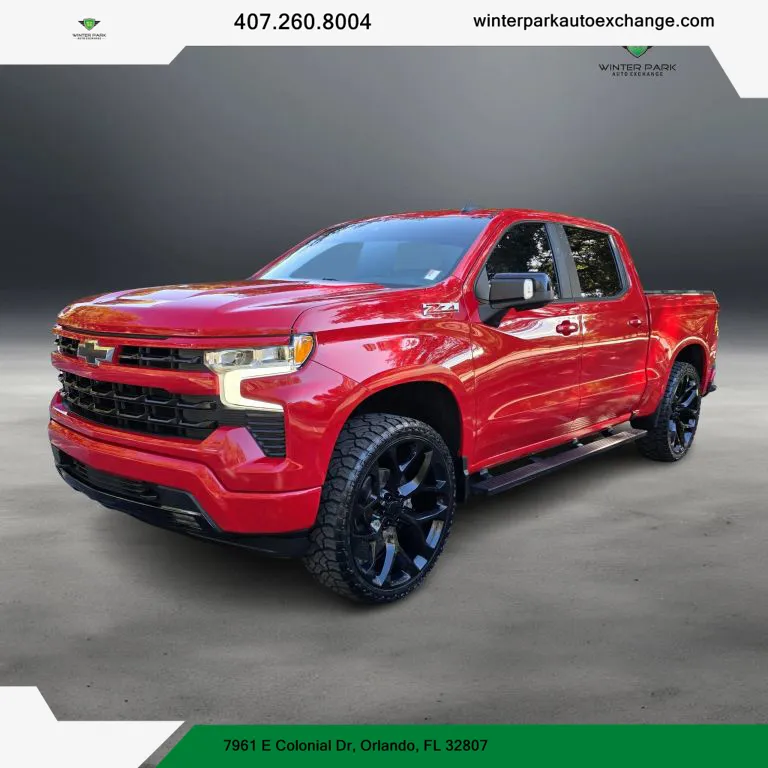 Blue 2022 Chevrolet Silverado 1500 Crew Cab RST Pickup 4D 5 3/4 ft for sale in Orlando, FL