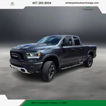 Silver 2019 Ram 1500 Quad Cab Rebel Pickup 4D 6 1/3 ft for sale in Orlando, FL