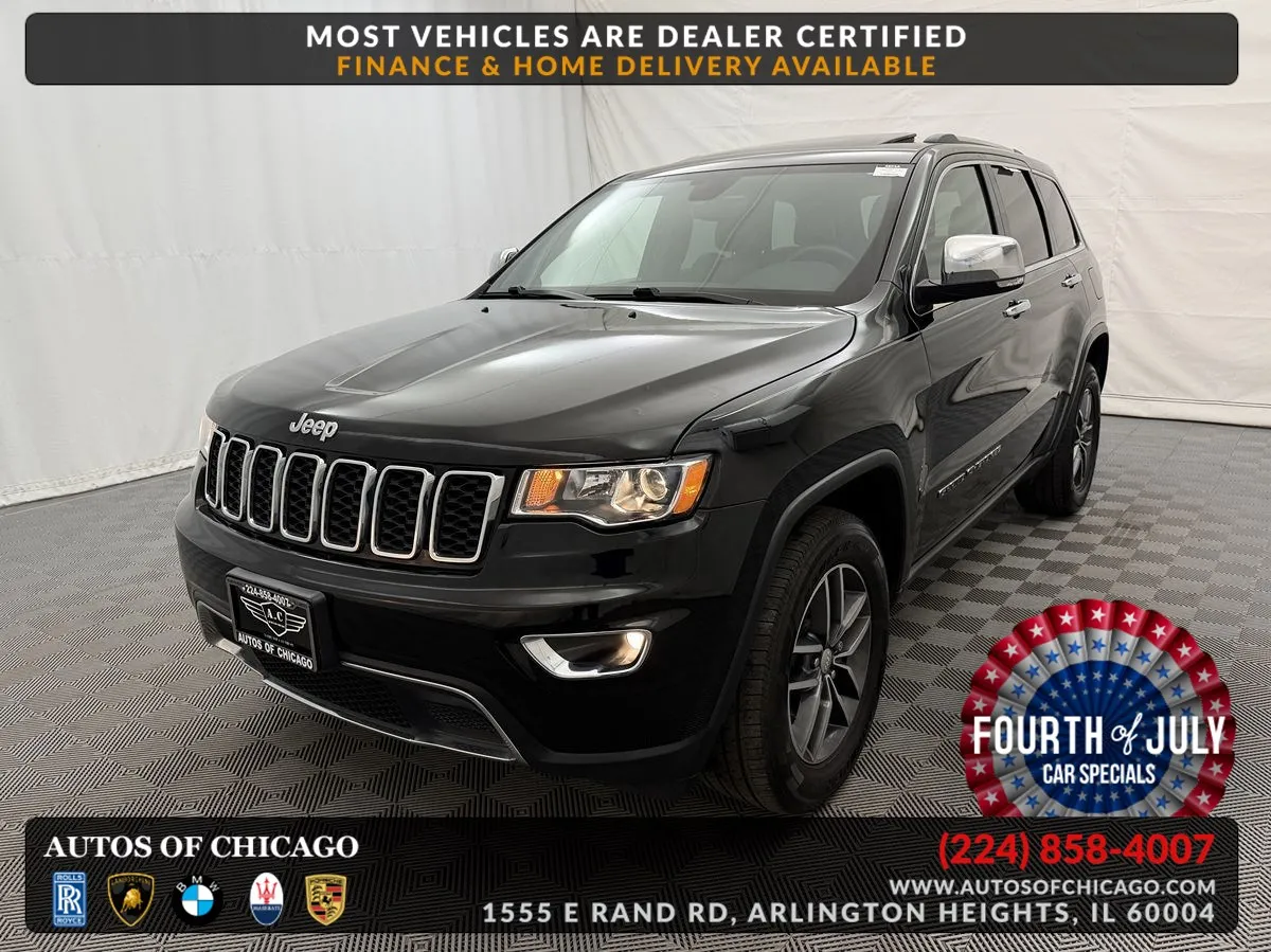 Black 2018 Jeep Grand Cherokee Limited for sale in Arlington Heights, IL