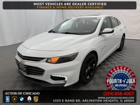 White 2022 Chevrolet Malibu LT for sale in Arlington Heights, IL