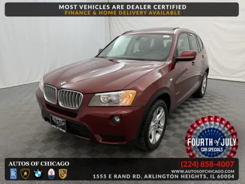 Red 2013 BMW X3 xDrive28i for sale in Arlington Heights, IL