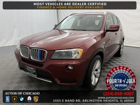 Red 2013 BMW X3 xDrive35i for sale in Arlington Heights, IL