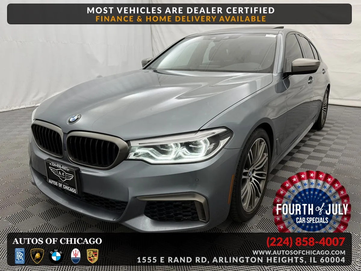Gray 2019 BMW 5 Series M550i xDrive for sale in Arlington Heights, IL