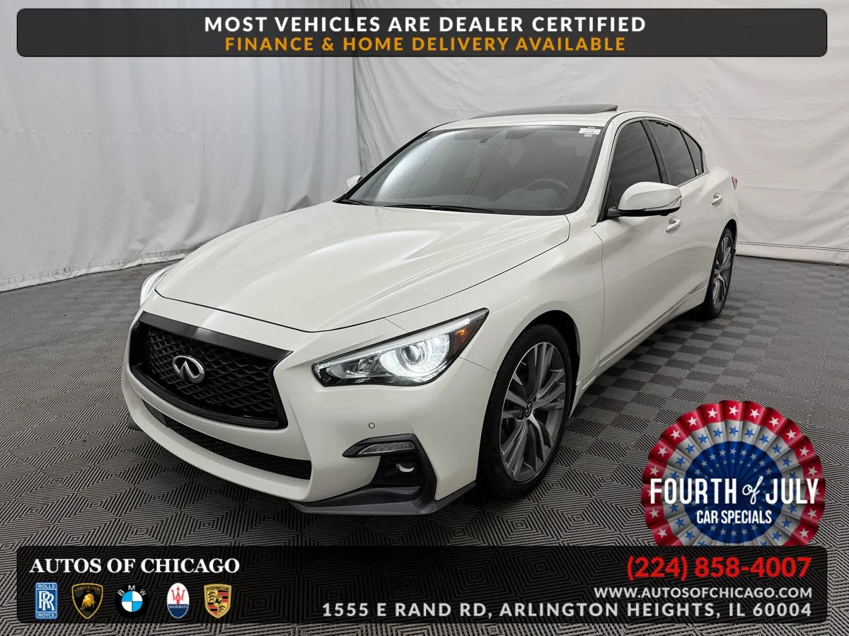 White 2021 INFINITI Q50 3.0t SENSORY for sale in Arlington Heights, IL