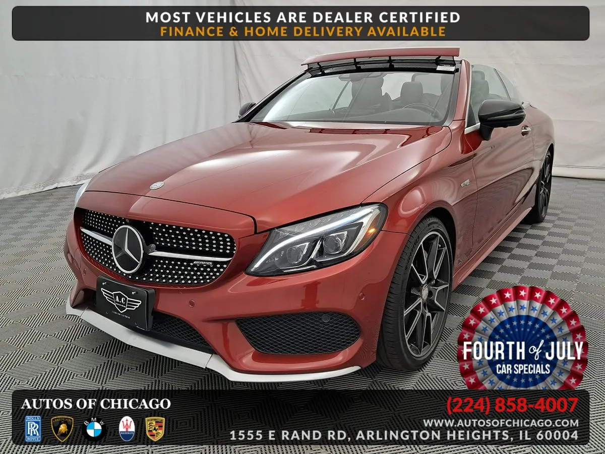Red 2017 Mercedes-Benz C-Class AMG C 43 for sale in Arlington Heights, IL