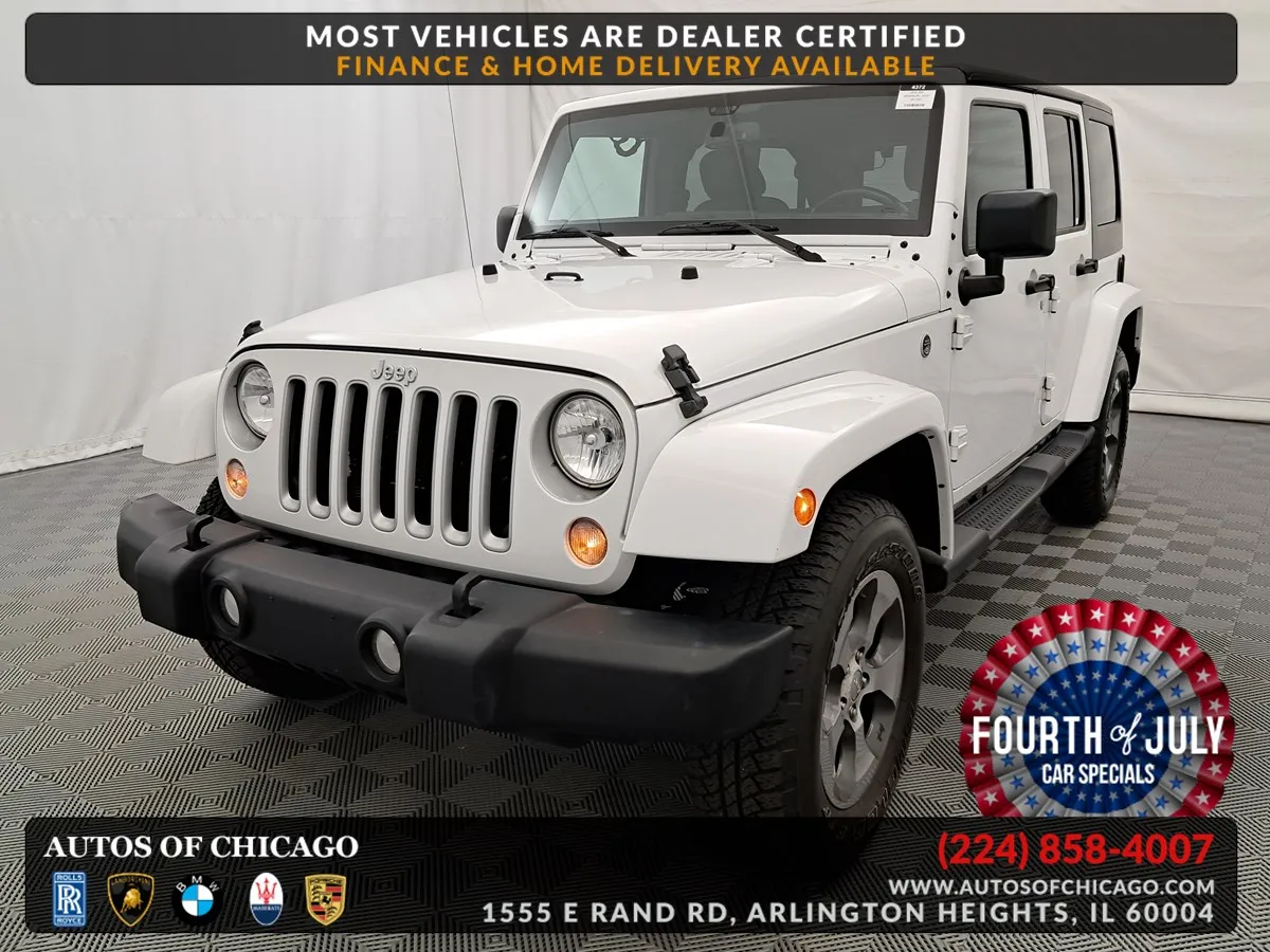 White 2018 Jeep Wrangler JK Unlimited Sahara for sale in Arlington Heights, IL