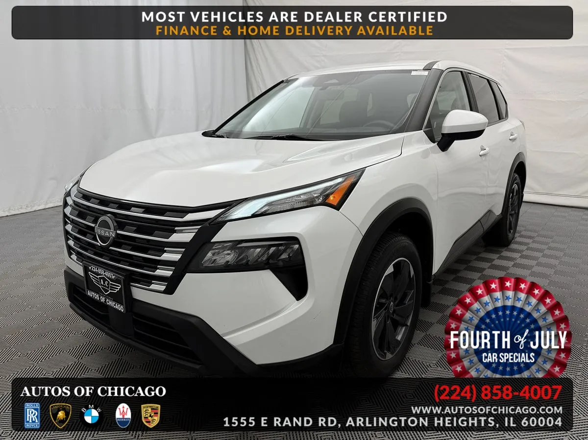 White 2024 Nissan Rogue SV for sale in Arlington Heights, IL