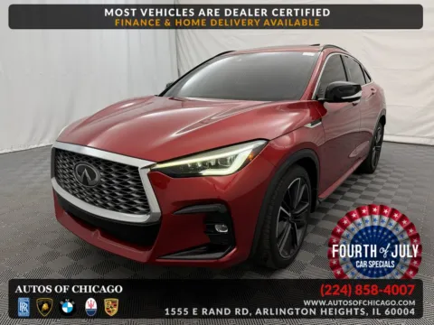 Red 2022 INFINITI QX55 ESSENTIAL for sale in Arlington Heights, IL
