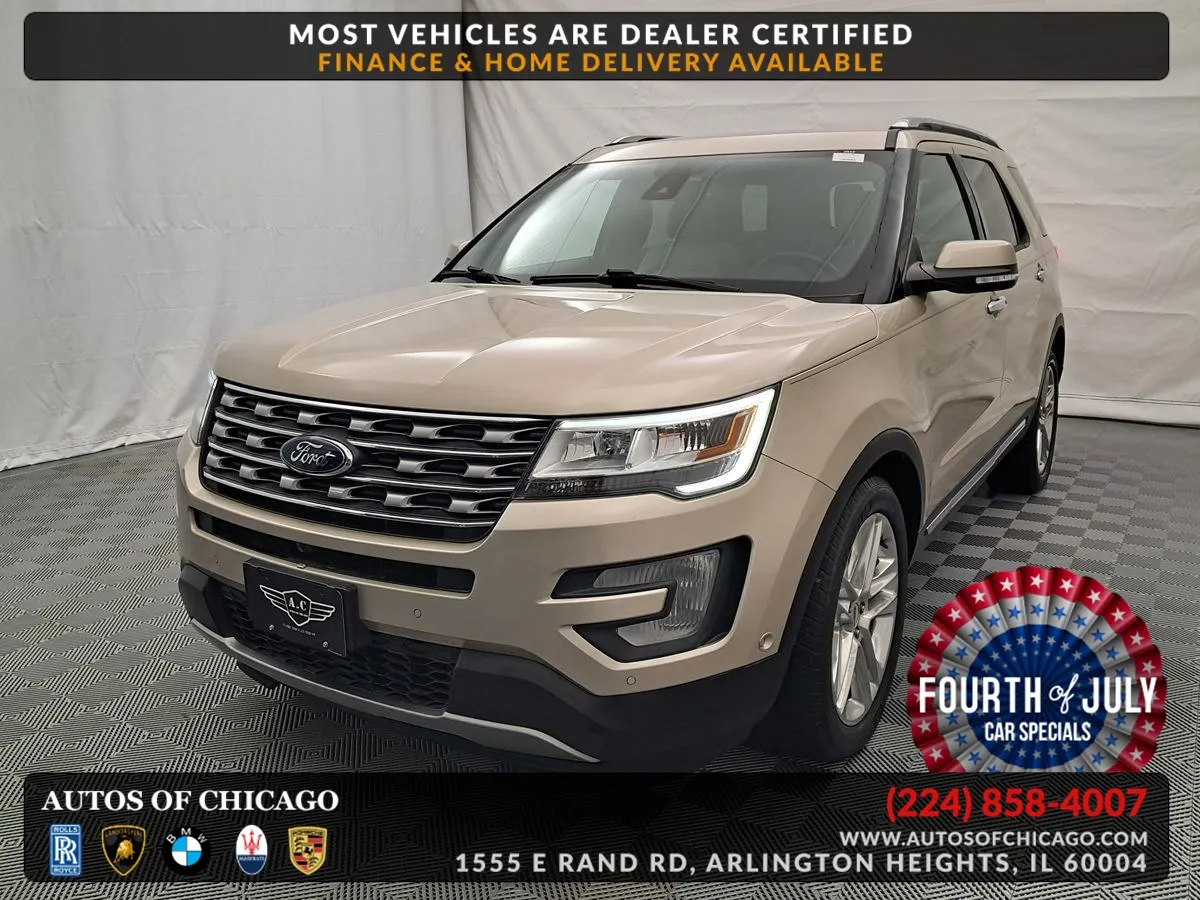 Gold 2017 Ford Explorer Limited for sale in Arlington Heights, IL