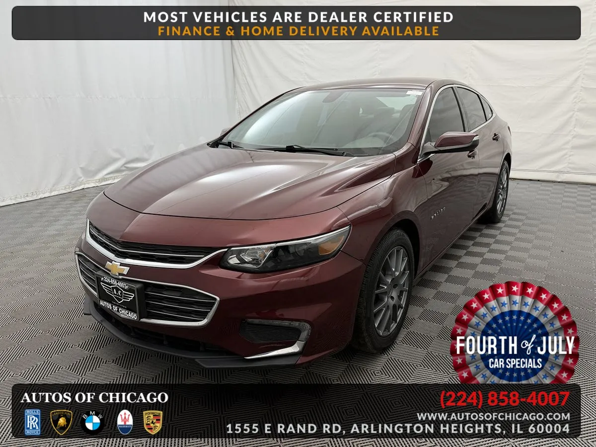 Red 2016 Chevrolet Malibu LT for sale in Arlington Heights, IL