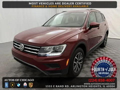 Red 2020 Volkswagen Tiguan SE for sale in Arlington Heights, IL