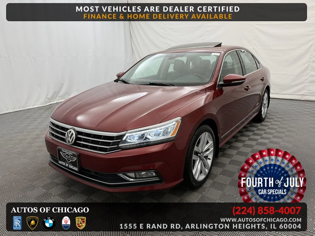 Red 2016 Volkswagen Passat 1.8T SEL for sale in Arlington Heights, IL