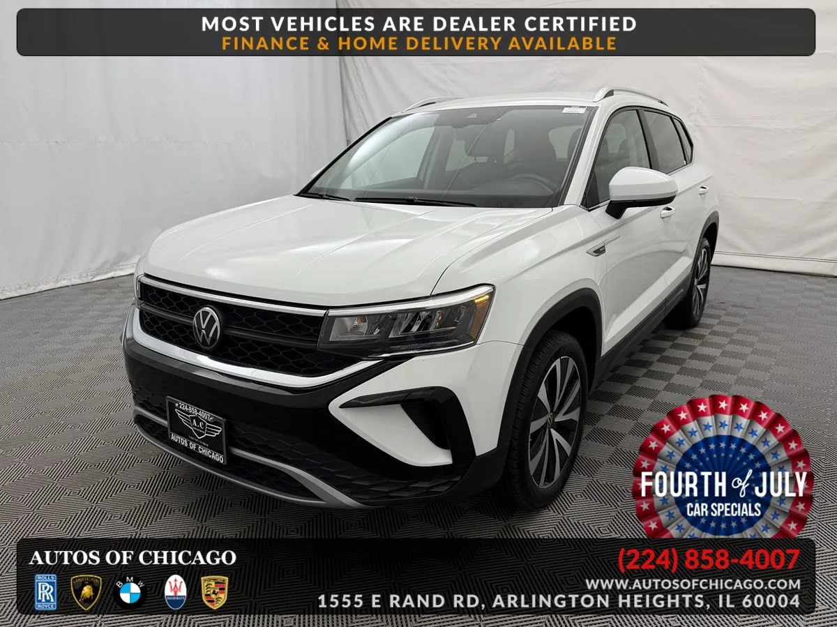 White 2024 Volkswagen Taos SE for sale in Arlington Heights, IL