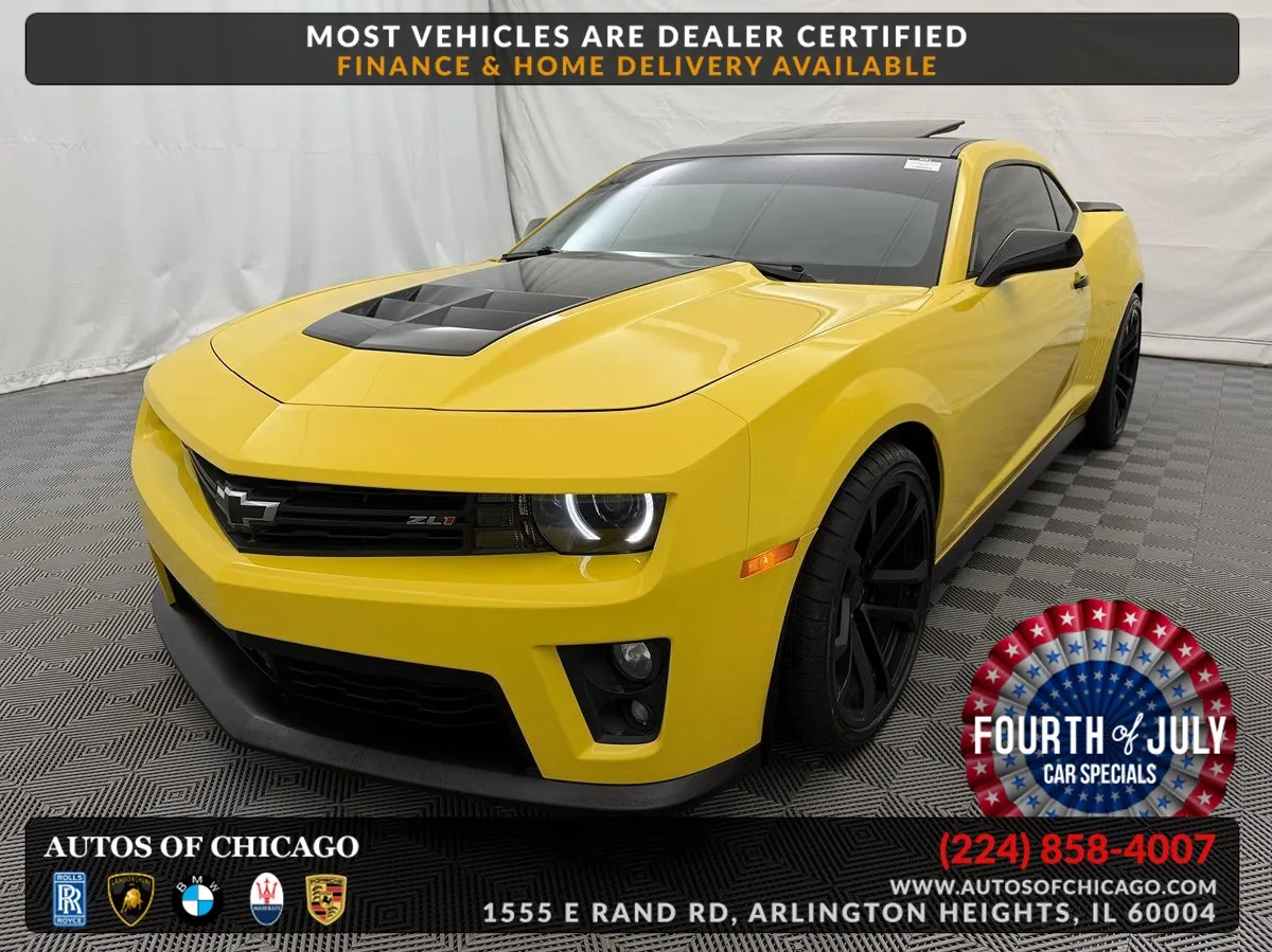 Yellow 2013 Chevrolet Camaro ZL1 for sale in Arlington Heights, IL