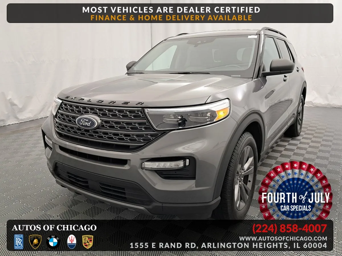 Gray 2021 Ford Explorer XLT for sale in Arlington Heights, IL