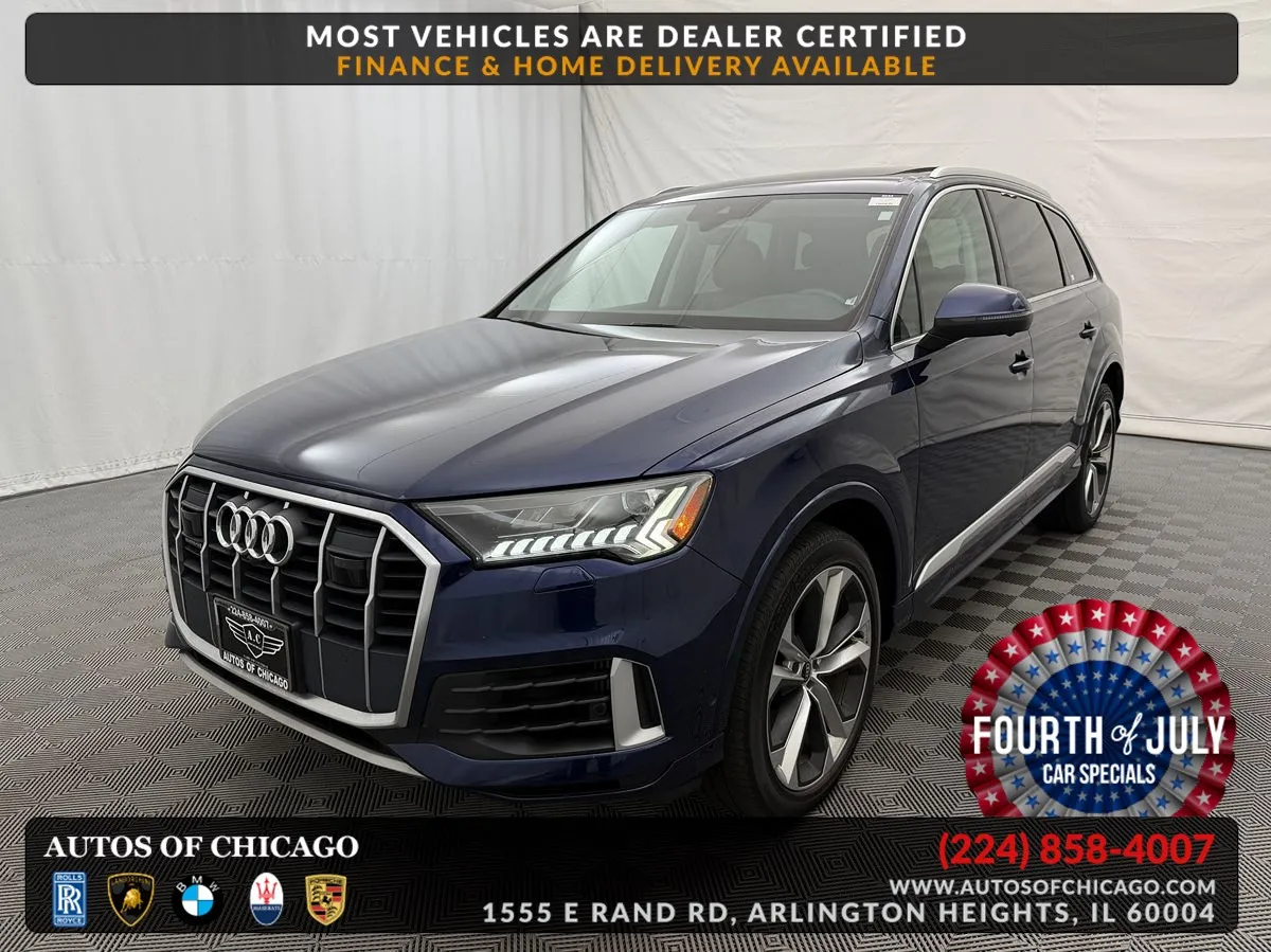 Blue 2021 Audi Q7 Premium Plus for sale in Arlington Heights, IL