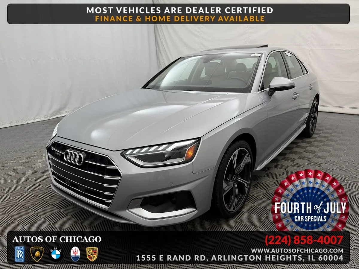 Silver 2023 Audi A4 Sedan Premium for sale in Arlington Heights, IL
