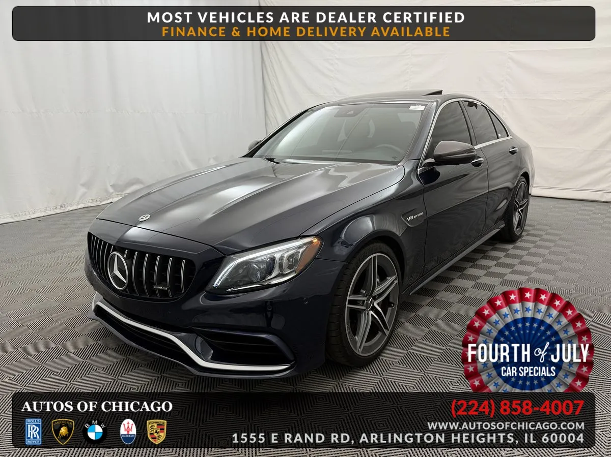 Gray 2019 Mercedes-Benz C-Class AMG C 63 for sale in Arlington Heights, IL
